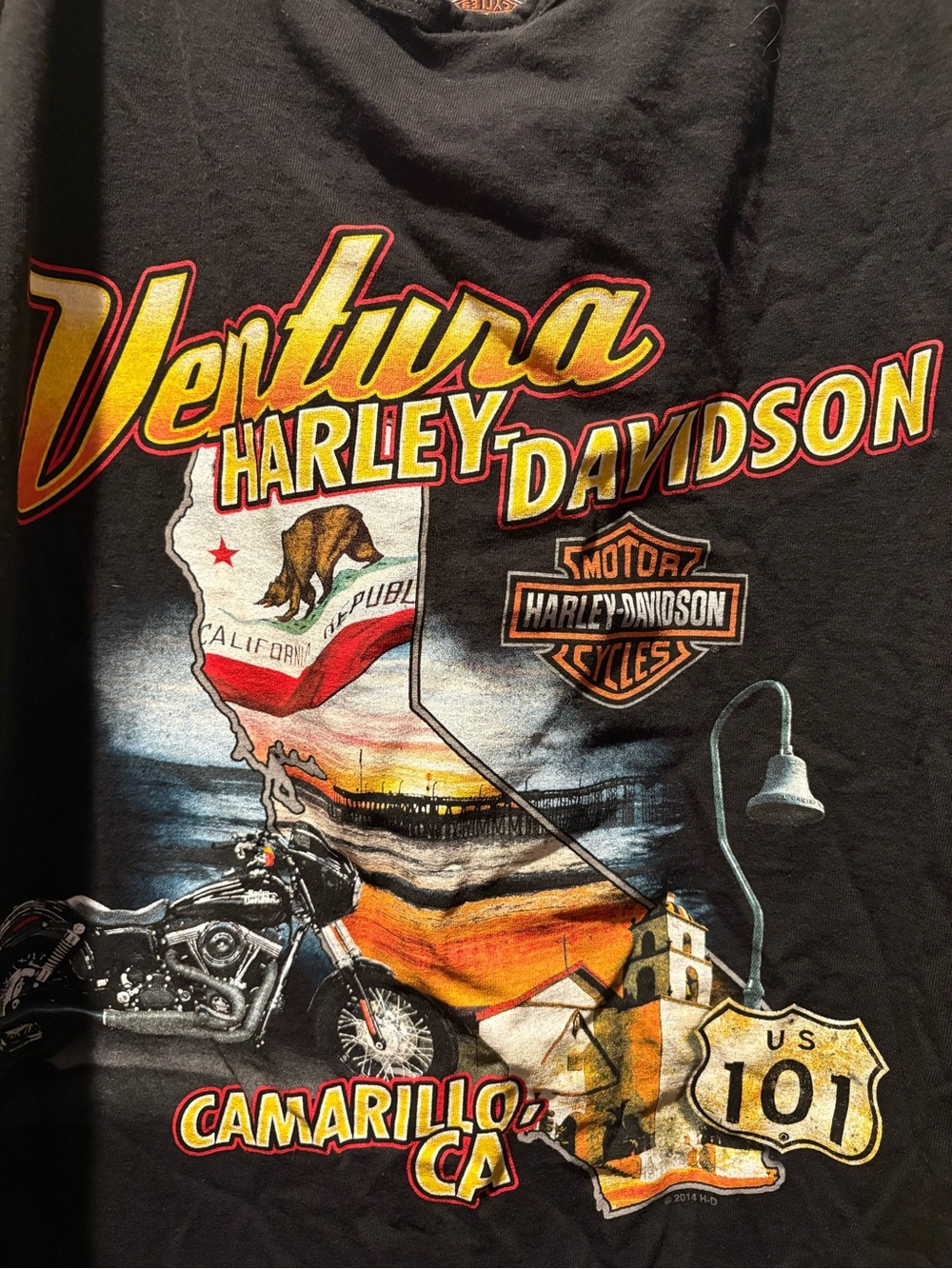 Harley-Davidson Black Ventura Graphic T-shirt